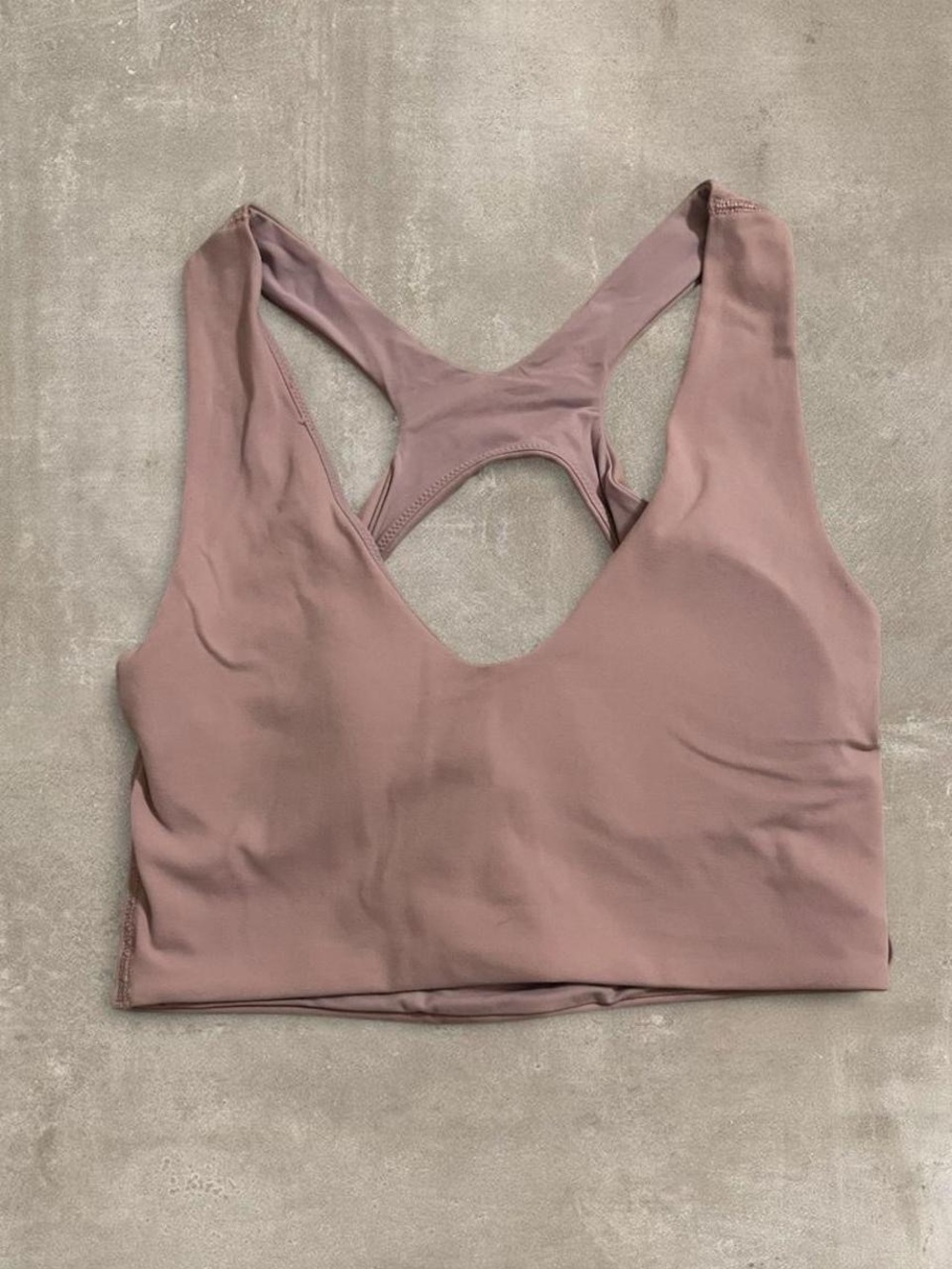 Lululemon Mauve Cutout Racerback Sports Bra